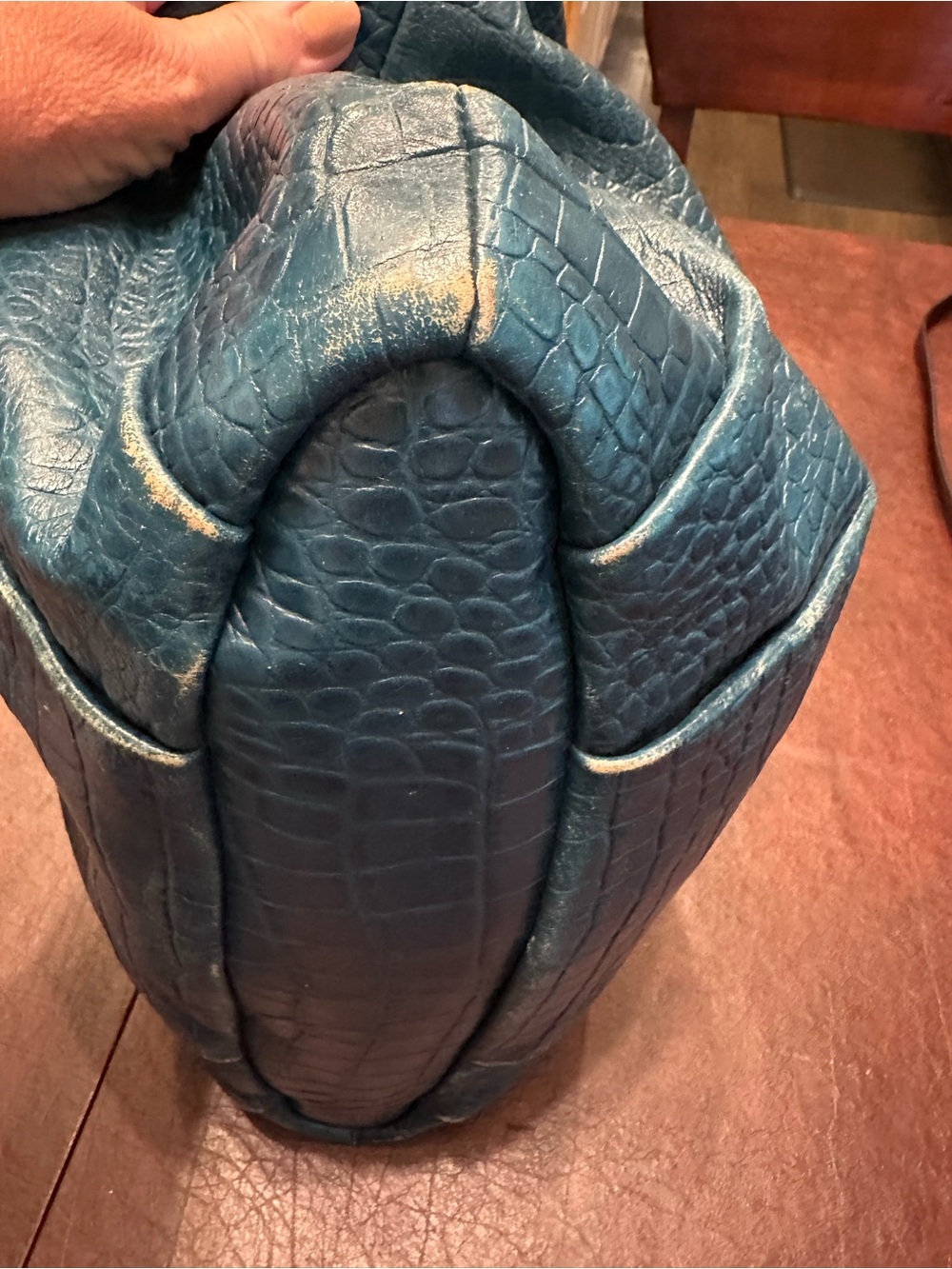 Teal Coach Madison Lindsey Satchel - Picture 8 of 9